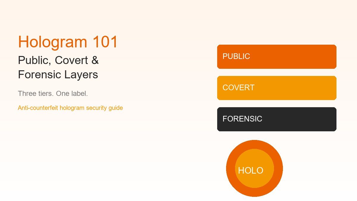 Hologram 101: Public, Covert & Forensic Layers