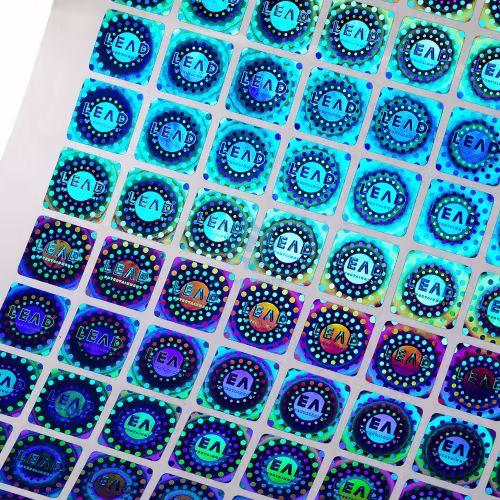 Custom 3D Holographic VOID Stickers, Tamper-Proof UV Printed Waterproof Square Labels for Computers