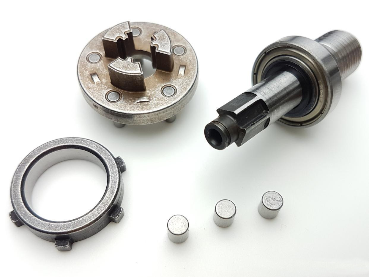 Main shaft overrunning clutch