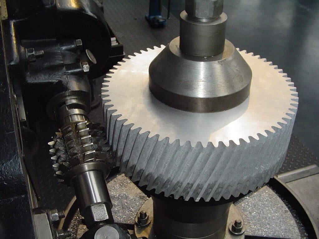 Gear manufacturing process scene