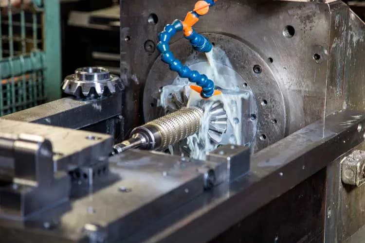 Precision gear cutting scene