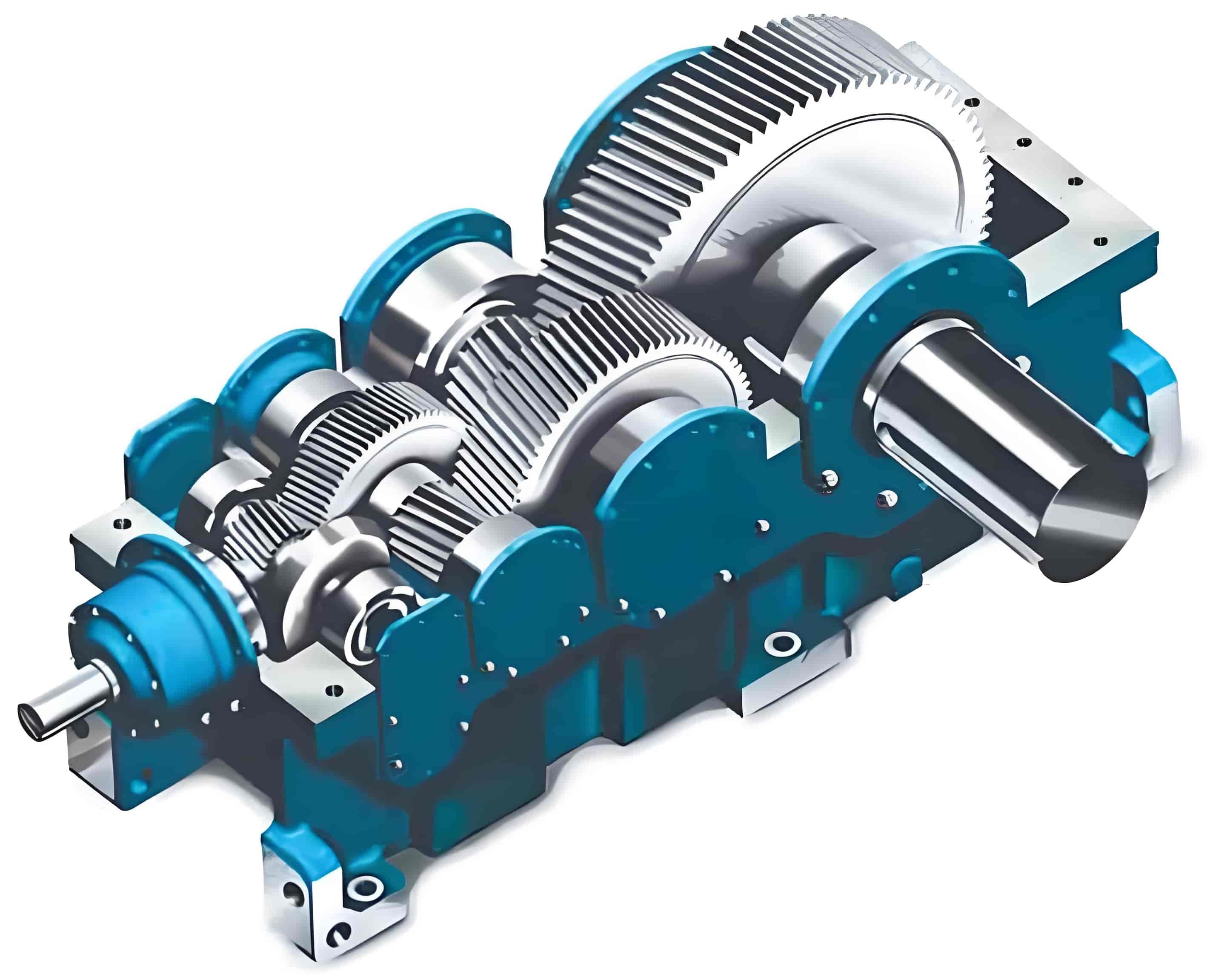 Helical gear transmission system