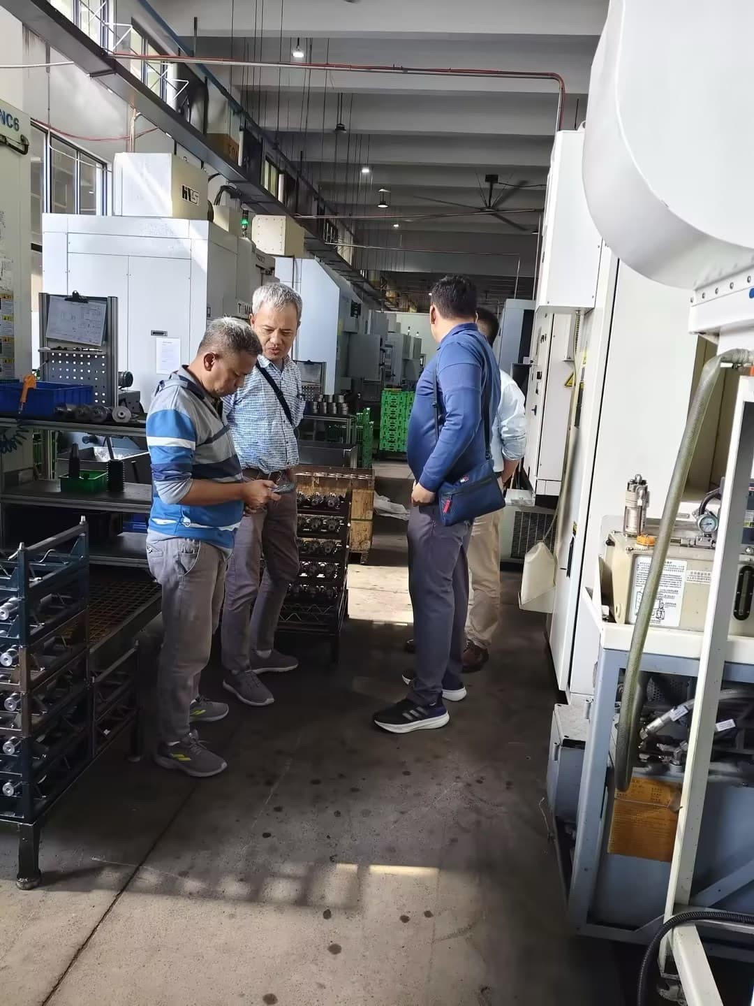 Close-up of precision gear manufacturing process on the PairGears production floor.