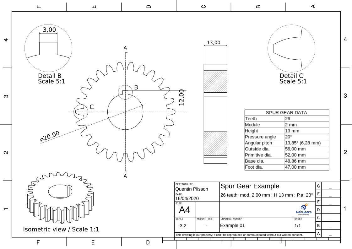 gear drawing