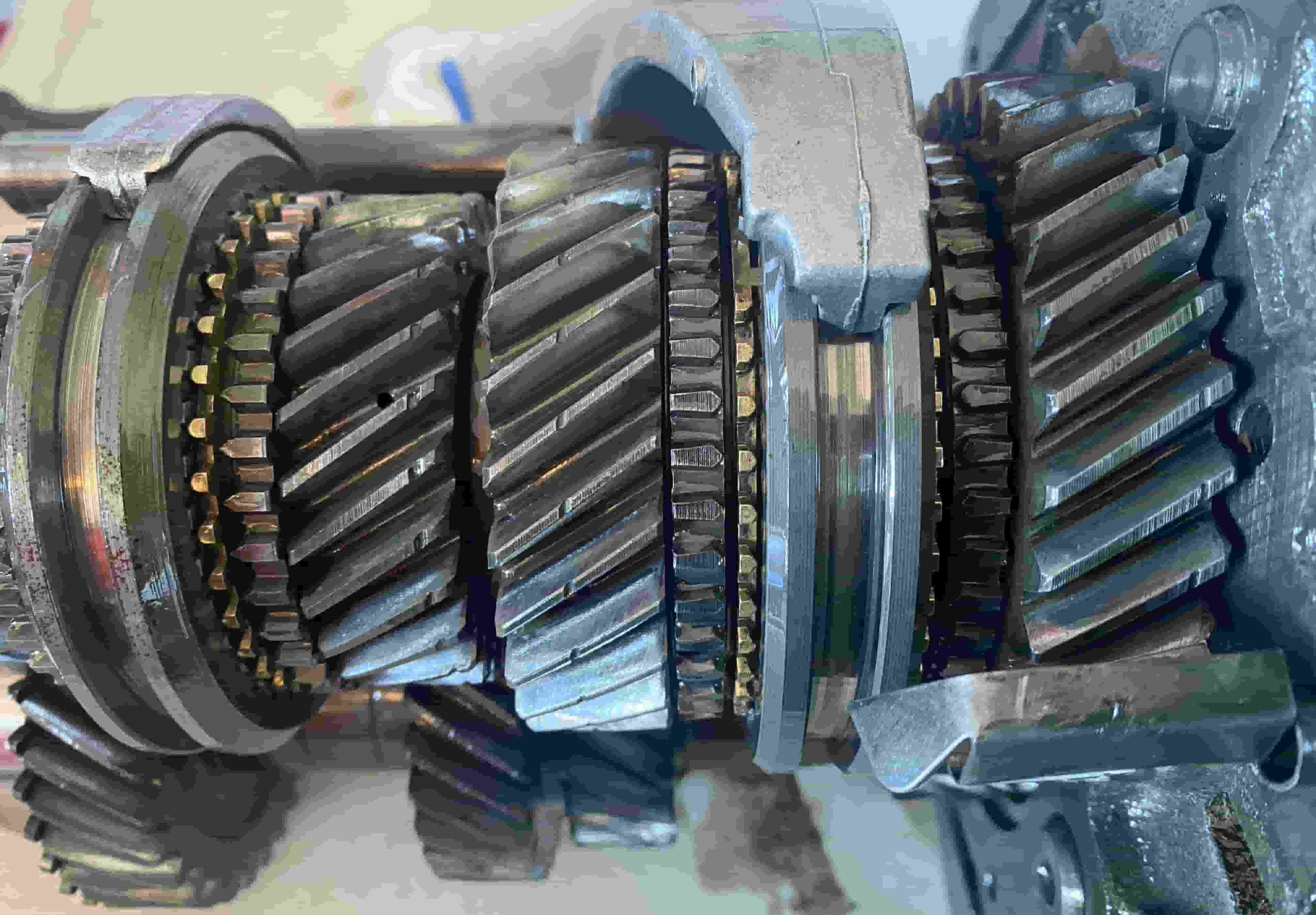 Worn gears in truck