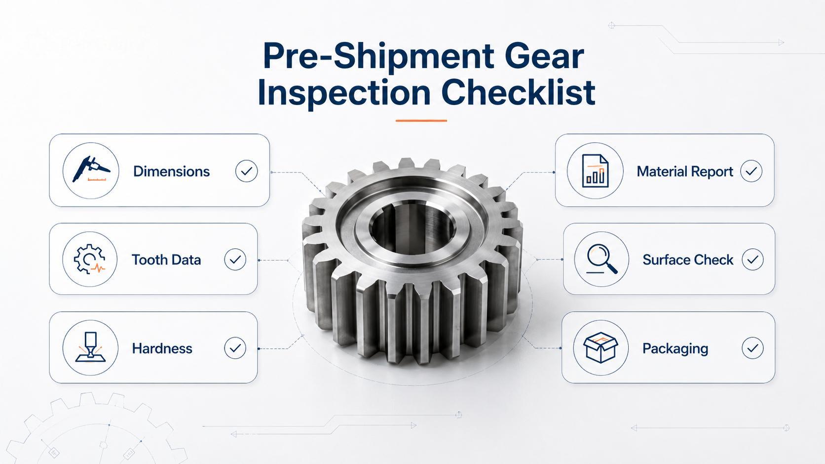 Pre-shipment gear inspection checklist for buyers
