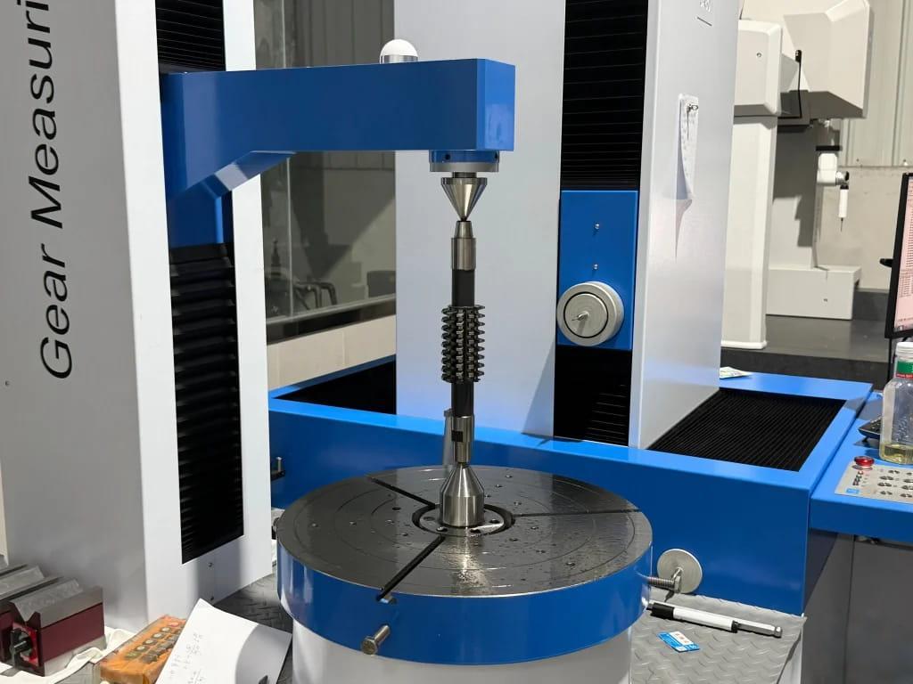 Gear inspection machine for checking custom gear specifications