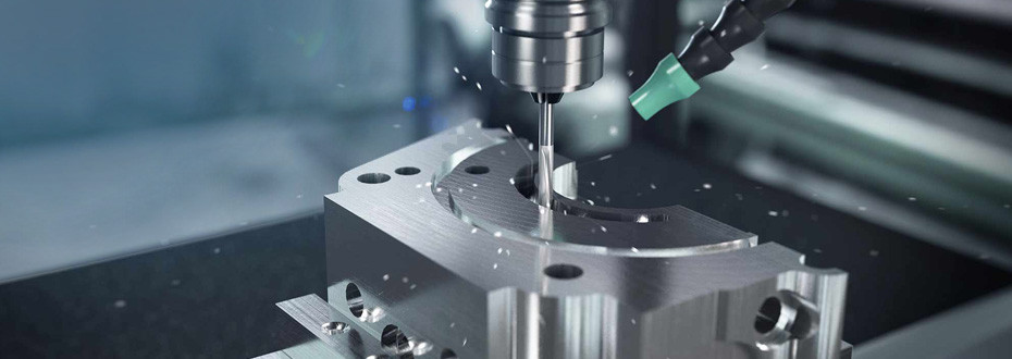 CNC machining operation on a precision component