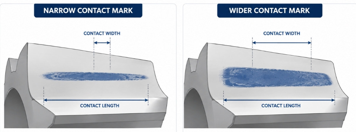 Bevel Gear Contact Length and Width