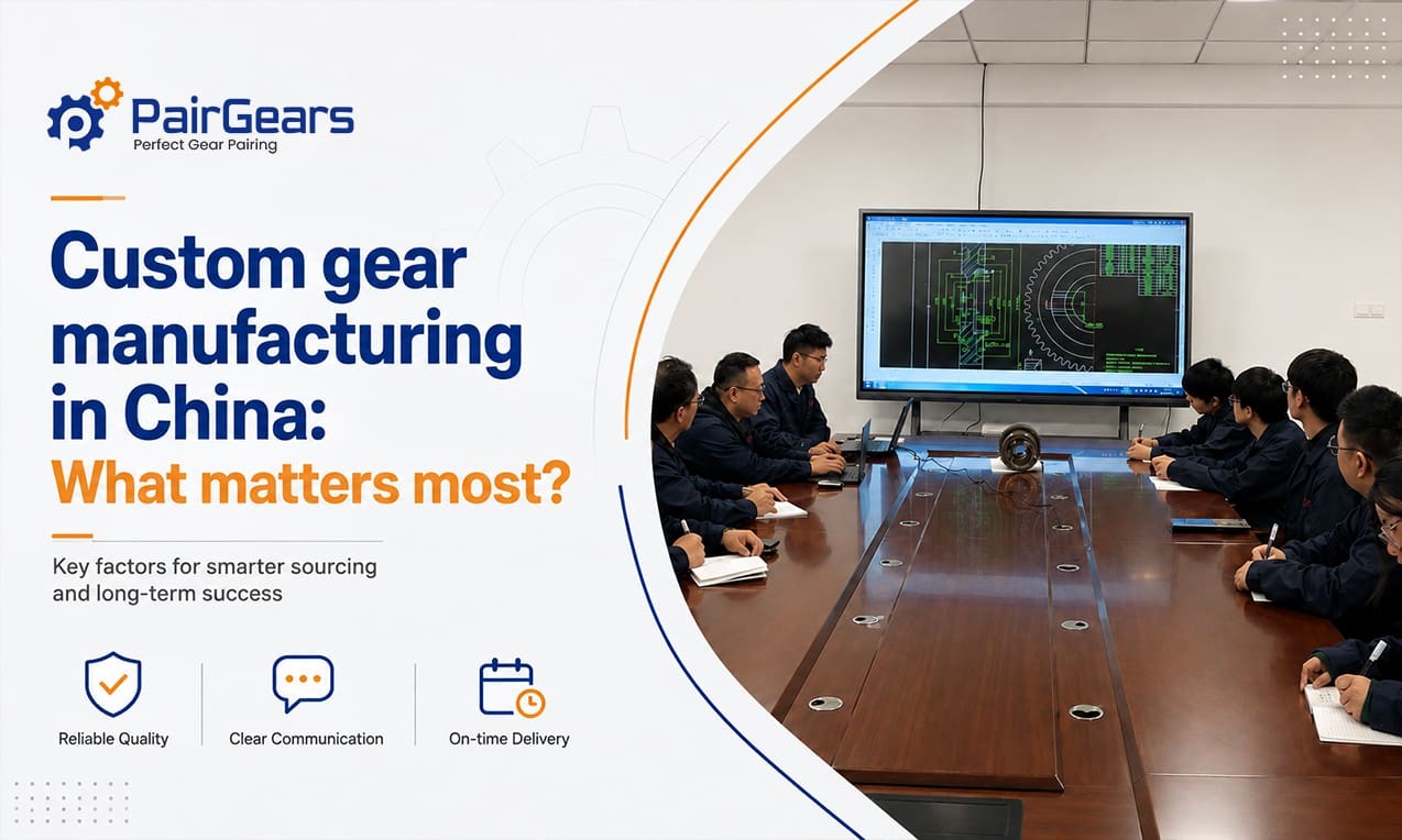 Custom Gear Manufacturing in China: What Matters Most?