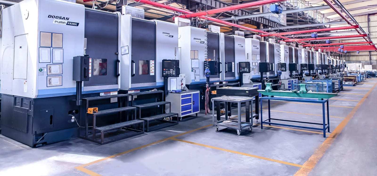 CNC production line used for precision component machining