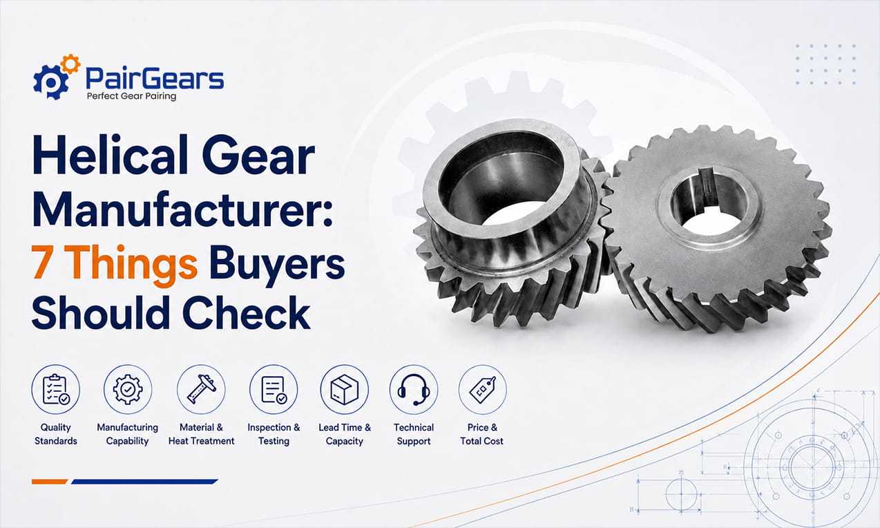 Helical Gear Manufacturer: 7 Things Buyers Should Check