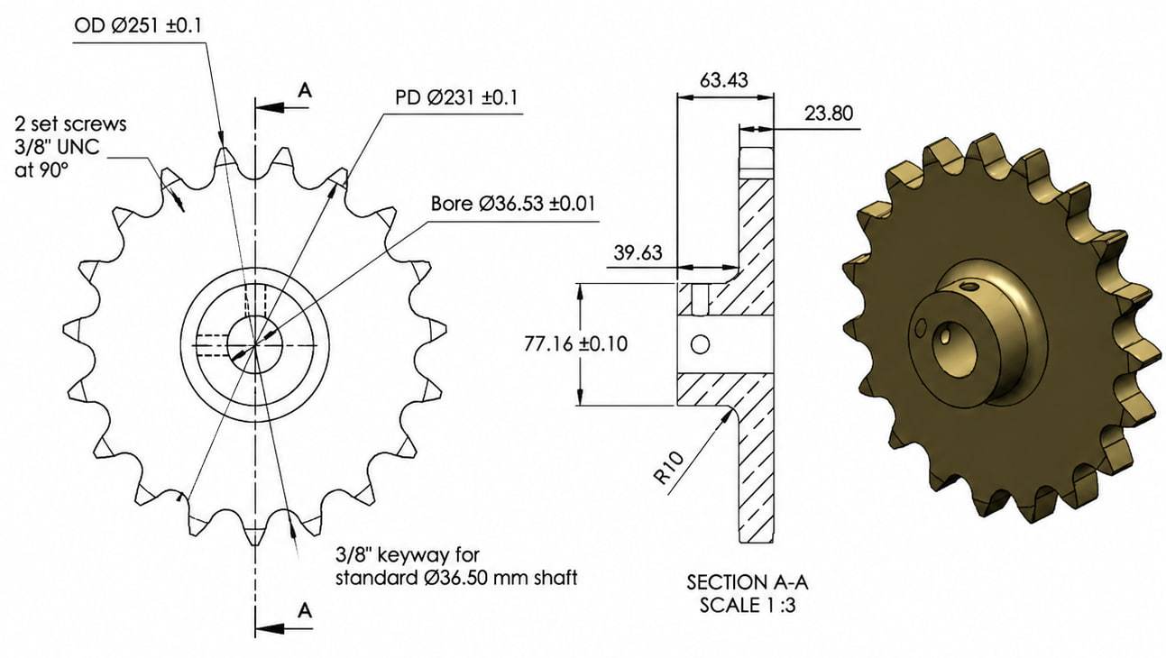 sprocket drawing