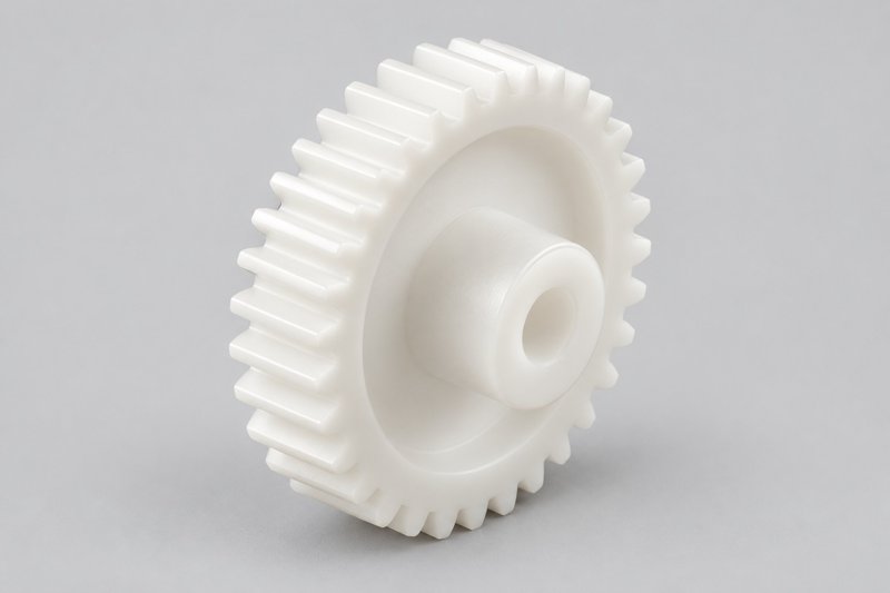 Custom plastic spur gears with straight teeth