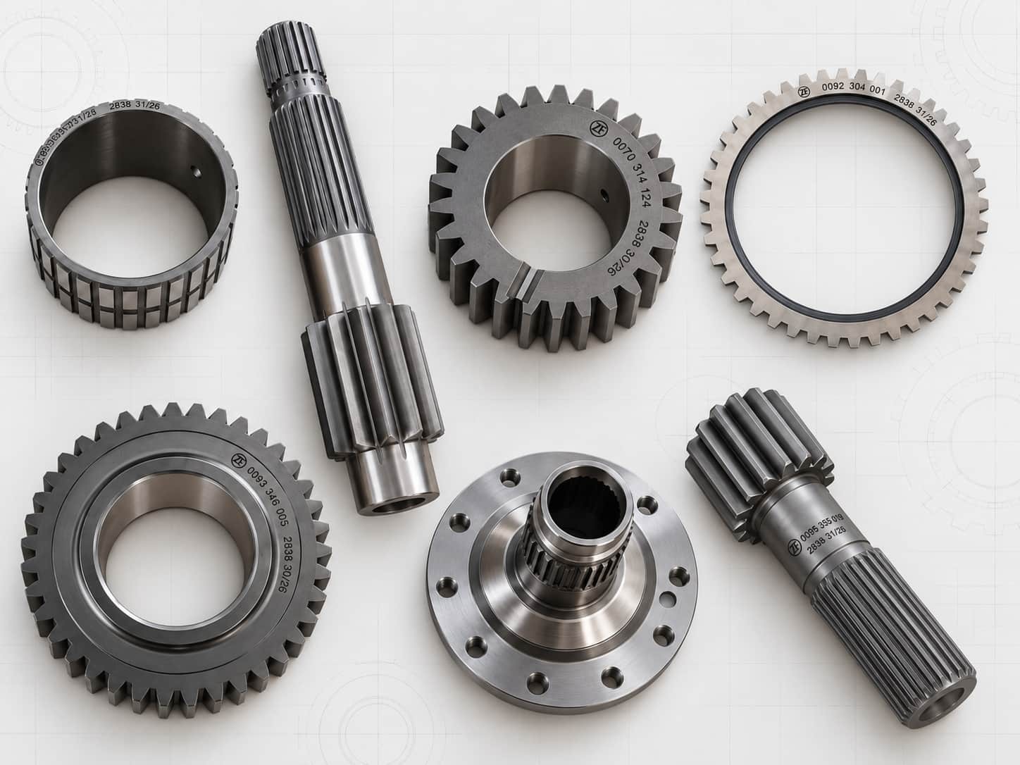 Agricultural aftermarket gears and shafts included in a multi-part development project