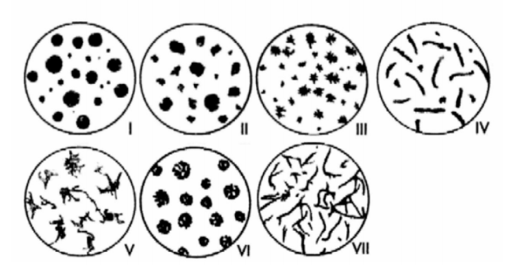 graphite component of the microstructure shall