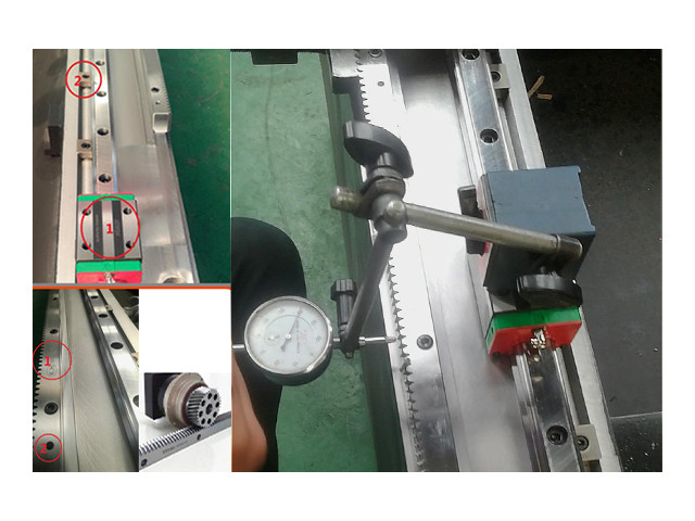 Fiber Laser Cutting Machine Gear, rack and guide line