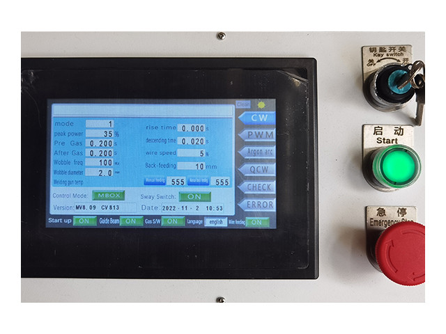 Hand-Held Laser Welding Machine Control systemand buttons
