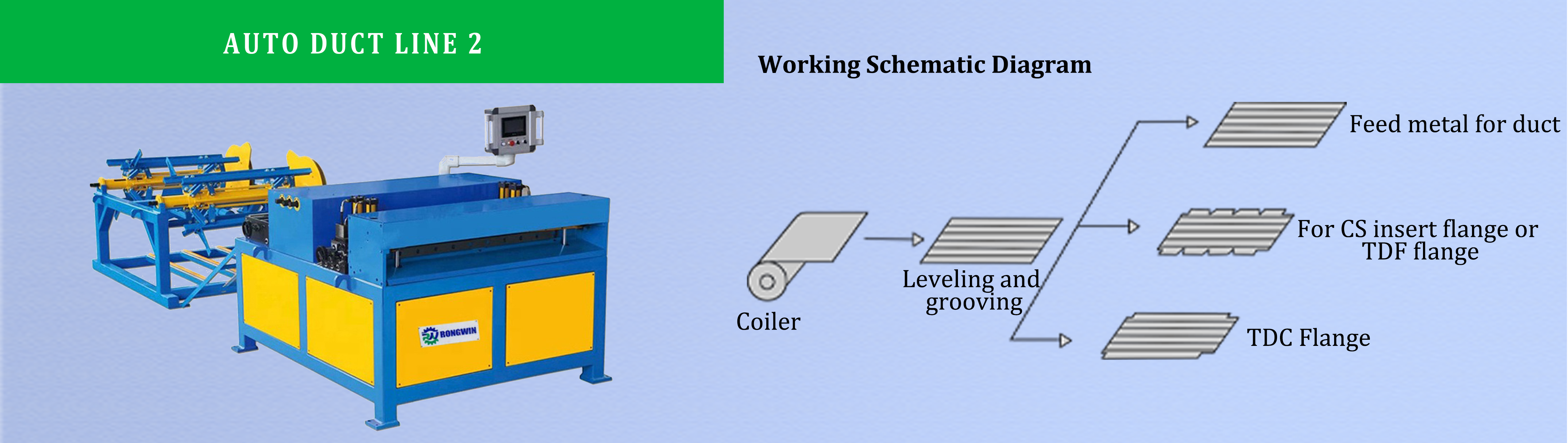 RONGWIN Efficient Spiral Duct Machine