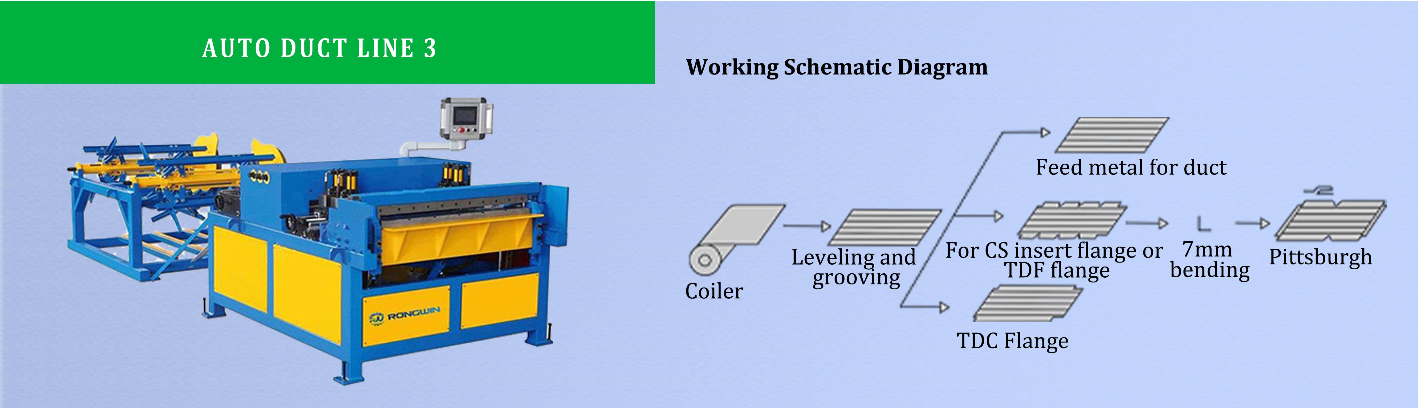 RONGWIN Efficient Spiral Duct Machine