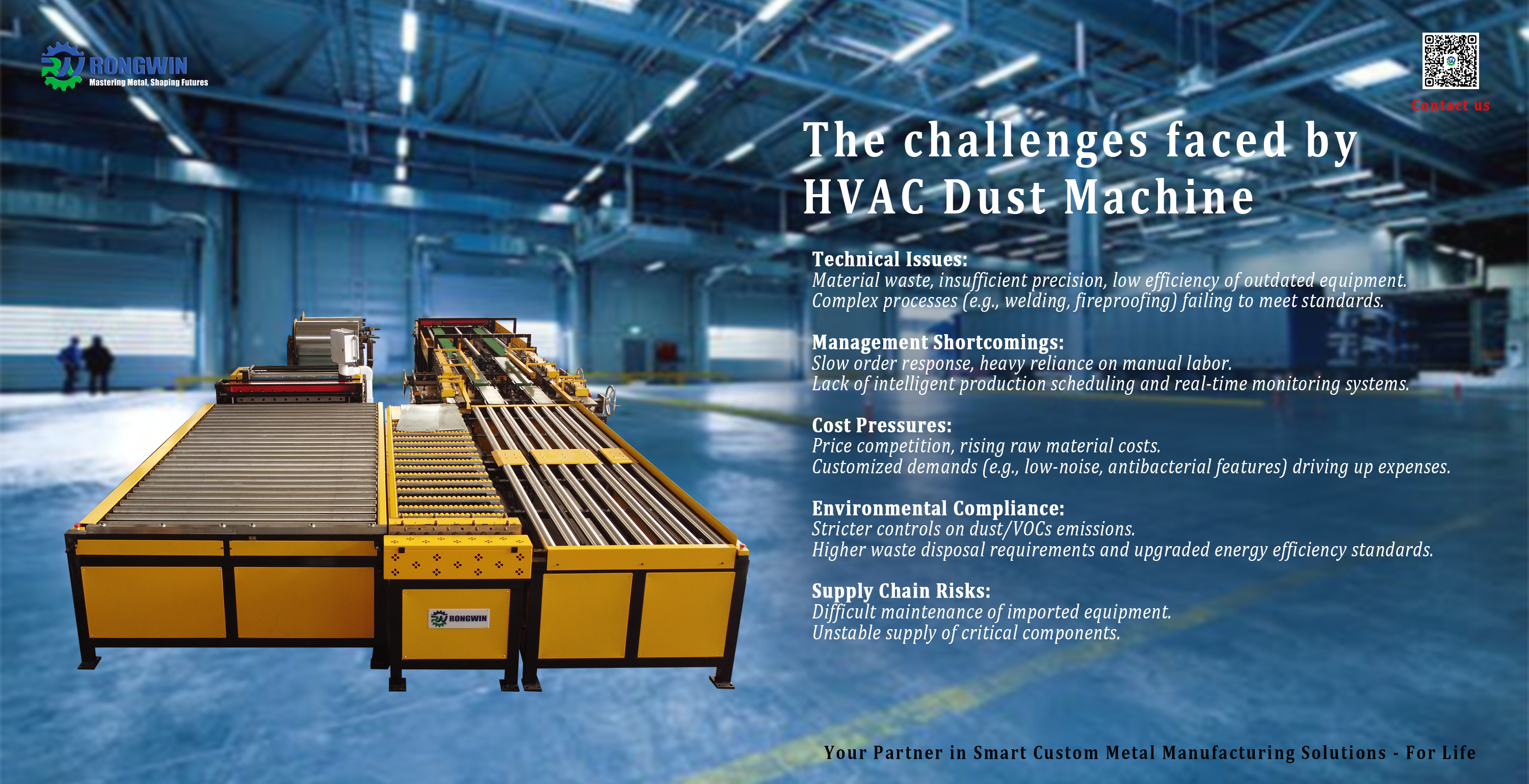 RONGWIN Efficient Spiral Duct Machine