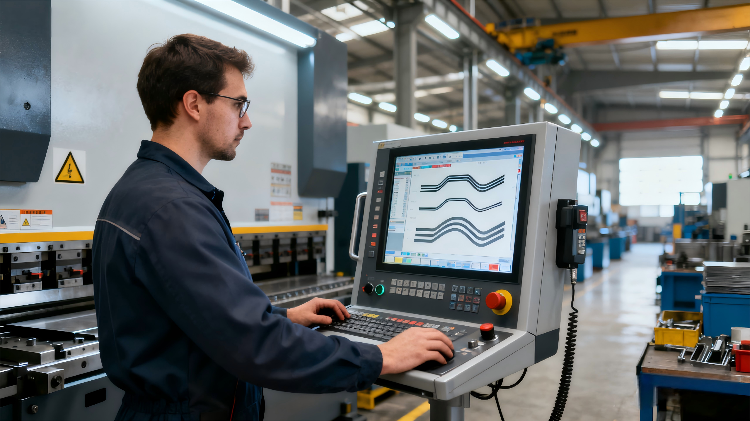 Using CNC software to program multiple bends on a press brake