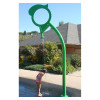 Horn fountain for water play equipment