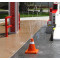 Warning pillar fountain for water play equipment
