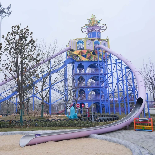 Crystal Crown Tower Slides | Stainless Steel Slide | Outdoor Playground Sets | Theme Park | Custom Design