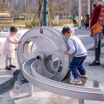 Water Play Equipment | Stainless Steel Giant Water Windmill