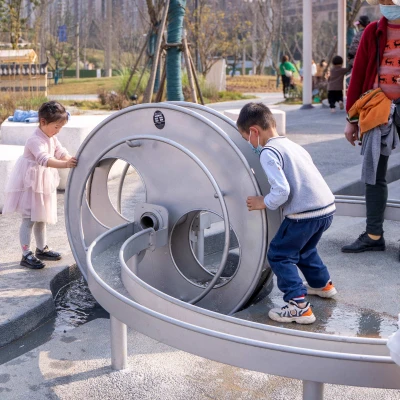 Water Play Equipment | Stainless Steel Giant Water Windmill