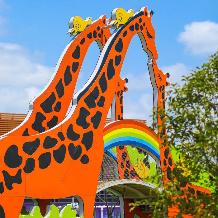 Giraffe slide for nature playground equipment | Animal equipment | Amusement equipment customizable