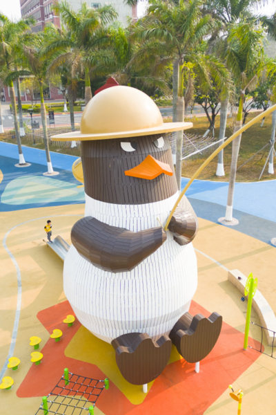 Fishing Penguin Play Systems | Stainless Steel Slide | Animal-Shaped Play Equipment | Outdoor Playground Sets | Custom Design