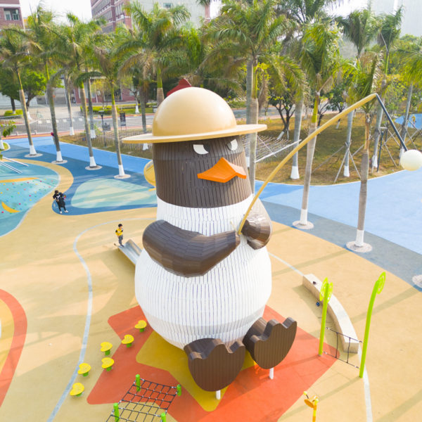 Penguin fishing for nature playground equipment | Animal play equipment for playgrounds