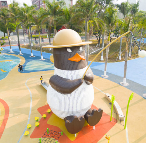 Penguin fishing for nature playground equipment | Animal equipment | Amusement equipment customizable