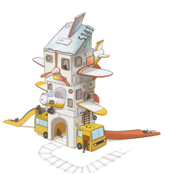 Airplane Tower Slides | Stainless Steel Slide | Outdoor Playground Sets | Theme Park | Custom Design