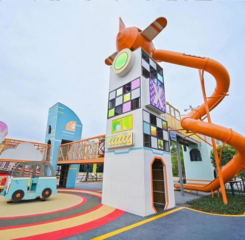 Transportation Themed Palace Combo Slides | Stainless Steel Slide | Outdoor Playground Sets | Theme Park | Custom Design