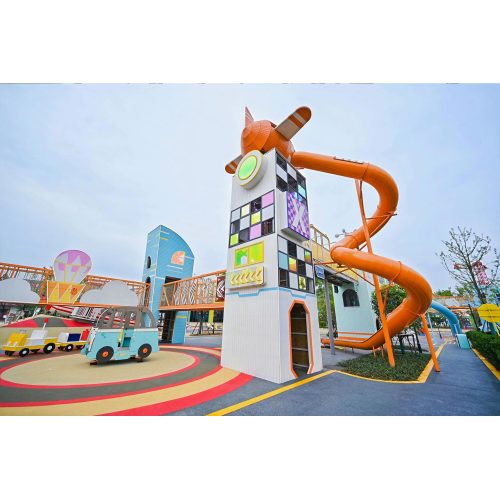 Transportation Themed Palace Combo Slides | Stainless Steel Slide | Outdoor Playground Sets | Theme Park | Custom Design