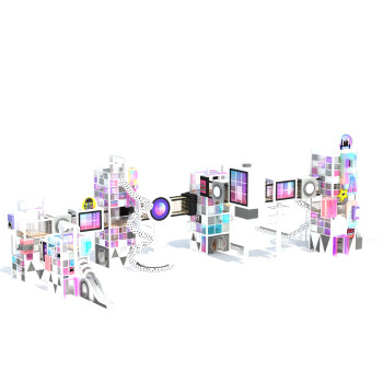 Moon-Picking Palace Combo Slides | Stainless Steel Slide | Outdoor Playground Sets | Theme park | Custom Design