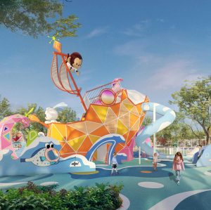 Octopus Boat Play Systems | Stainless Steel Slide | Outdoor Playground Sets | Theme Park | Custom Design