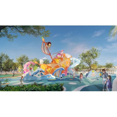 Octopus Boat Play Systems | Stainless Steel Slide | Outdoor Playground Sets | Theme Park | Custom Design