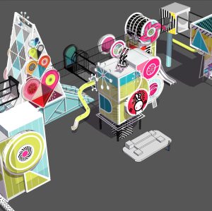 Rabbit Windmill Palace Combo Slides | Stainless Steel Slide |  Outdoor Playground Sets | Theme Park | Custom Design