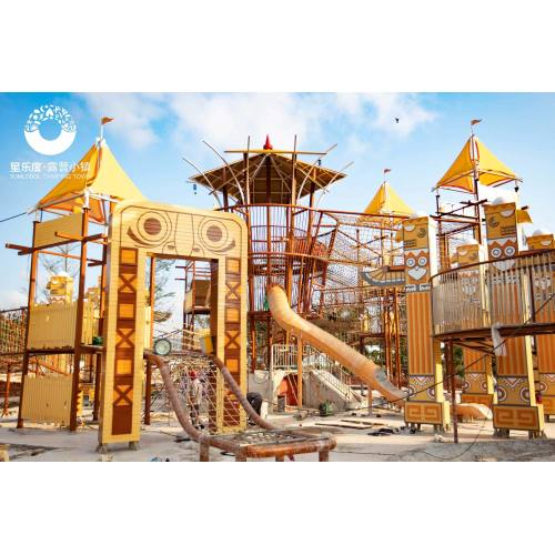Tribal Totem Castle Slides | Stainless Steel Slide | Outdoor Playground Sets | Custom Design