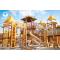 Tribal Totem Castle Slides | Stainless Steel Slide | Outdoor Playground Sets | Rope playground equipment