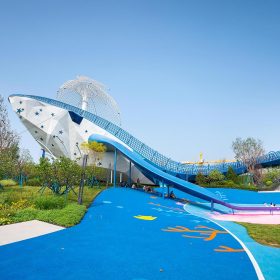 Giant Whale Play System with Stainless Steel Slided | Custom Animal-Themed Playground Equipment