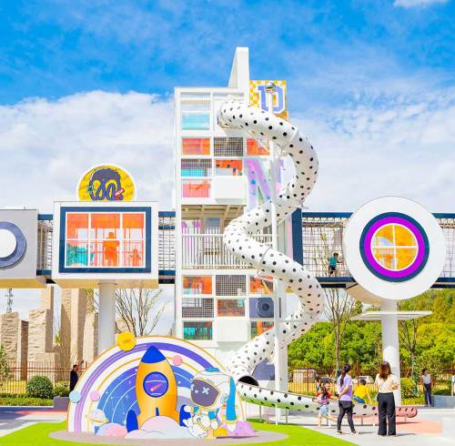 Moon-Picking Palace Combo Slides | Stainless Steel Slide | Outdoor Playground Sets | Theme park | Custom Design