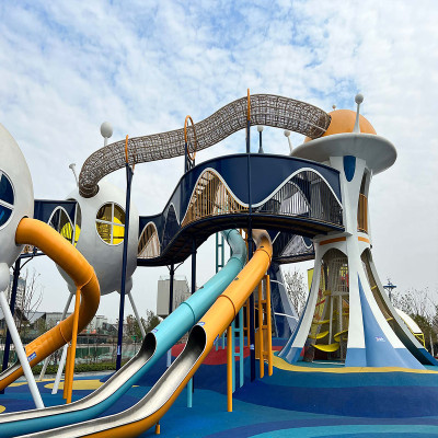 UFO Castle Slides | Stainless Steel Slide | Playground Equipment | Custom Design