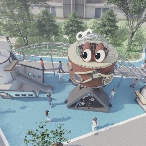 Mechanical Pirates Play Systems | Stainless Steel Slide | Outdoor Playgrounds Sets | Custom Design