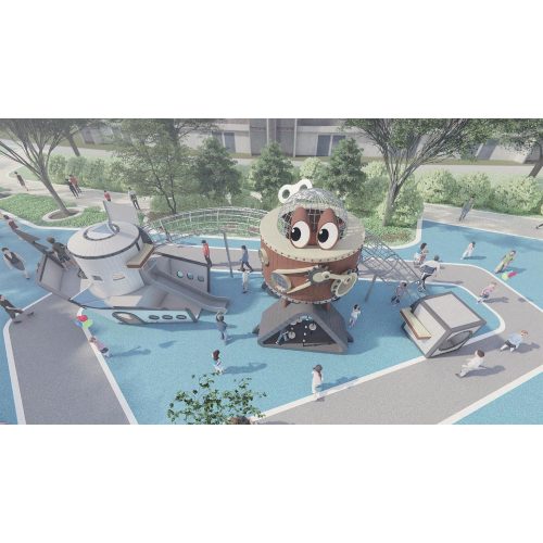 Mechanical Pirates Play Systems | Stainless Steel Slide | Outdoor Playgrounds Sets | Custom Design