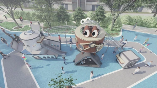 Mechanical Pirates Play Systems | Stainless Steel Slide | Custom Design Play Equipment Outdoor